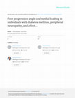 Research paper thumbnail of Foot progression angle and medial loading in individuals with diabetes mellitus, peripheral neuropathy, and a foot ulcer