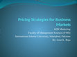 Research paper thumbnail of Pricing In B 2 B Marketing.pptx