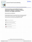 Research paper thumbnail of Communicating sustainability through a destination's website: a checklist to inform, motivate, and engage stakeholders