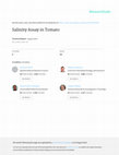 Research paper thumbnail of Salinity Assay in Tomato
