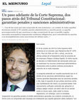 Research paper thumbnail of Un paso adelante de la Corte Suprema, dos pasos atrás del Tribunal Constitucional: garantías penales y sanciones administrativas