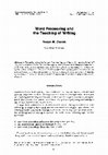 Research paper thumbnail of Word processing and the teaching of writing