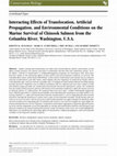 Research paper thumbnail of Interacting Effects of Translocation, Artificial Propagation, and Environmental Conditions on the Marine Survival of Chinook Salmon from the Columbia River, Washington, U.S.A