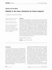 Research paper thumbnail of Obesity in the news: directions for future research