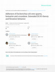 Research paper thumbnail of Adhesion of Escherichia coli onto quartz, hematite and corundum: Extended DLVO theory and flotation behavior