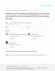 Research paper thumbnail of Adhesion of Ferroplasma acidiphilum onto pyrite calculated from the extended DLVO theory using the van Oss–Good–Chaudhury approach