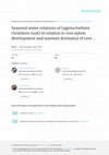 Research paper thumbnail of Seasonal water relations of Lyginia barbata (Southern rush) in relation to root xylem development and summer dormancy of root apices