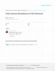 Research paper thumbnail of Solar-system abundances of the elements