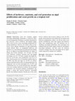 Research paper thumbnail of Effects of herbivory, nutrients, and reef protection on algal proliferation and coral growth on a tropical reef