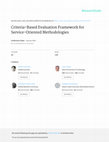 Research paper thumbnail of Criteria-Based Evaluation Framework for Service-Oriented Methodologies