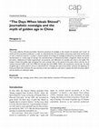 Research paper thumbnail of “The Days When Ideals Shined”: Journalistic Nostalgia and the Myth of Golden Age in China