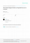 Research paper thumbnail of The Global Digital Divide as Impeded Access to Content