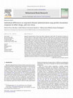 Research paper thumbnail of Individual differences to repeated ethanol administration may predict locomotor response to other drugs, and vice versa