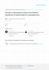 Research paper thumbnail of Protein conformation driven biomimetic synthesis of semiconductor nanoparticles