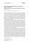 Research paper thumbnail of Religion and the Evolution of Meaning: Is Meaning Made or Perceived?