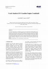 Research paper thumbnail of Crack Analysis Of A Gasoline Engine Crankshaft