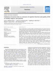 Research paper thumbnail of Validation of reaction time as a measure of cognitive function and quality of life in healthy subjects and patients