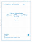 Research paper thumbnail of Kenya's Quest For Growth Stabilization And Reforms - But Political Stability?