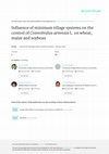 Research paper thumbnail of Influence of minimum tillage systems on the control of Convolvulus arvensis L. on wheat, maize and soybean