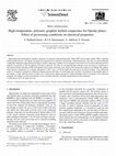 Research paper thumbnail of High-temperature, polymer-graphite hybrid composites for bipolar plates: Effect of processing conditions on electrical properties