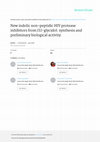 Research paper thumbnail of New indolic non-peptidic HIV protease inhibitors from (S)-glycidol: synthesis and preliminary biological activity