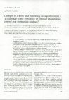 Research paper thumbnail of Changes in a deep lake following sewage diversiona challenge to the orthodoxy of external phosphorus control as a restoration strategy?