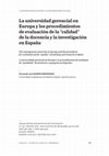 Research paper thumbnail of La universidad gerencial en Europa y los procedimientos de evaluación de la " calidad " de la docencia y la investigación en España