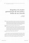 Research paper thumbnail of Biopolítica do amador: generalização de uma prática, limites de um conceito