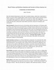 Research paper thumbnail of Racial Violence and Resilience: Questions and Currents in African American Art: Commentary on Selected Works