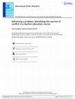 Research paper thumbnail of Reframing a problem: Identifying the sources of conflict in a teacher education course