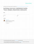 Research paper thumbnail of National Pass Day Conference Paper. "Pass: Primed, Persistent, Pervasive