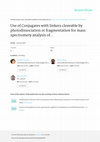 Research paper thumbnail of Use of conjugates with linkers cleavable by photodissociation or fragmentation for mass spectrometry analysis of tissue sections