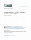 Research paper thumbnail of Learning Racial Justice: Teachers' Collaborative Learning as Theory and Praxis (Dissertation)