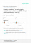 Research paper thumbnail of Characterisation of polysilicon gate microstructures for 0.5 [mu] m CMOS devices using transmission electron microscopy and atomic force microscopy images