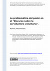 Research paper thumbnail of La problemática del poder en el "Discurso sobre la servidumbre voluntaria"