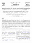 Research paper thumbnail of Prophylactic Treatment With Paroxetine Ameliorates Behavioral Deficits and Retards the Development of Amyloid and Tau Pathologies In 3xTgAD Mice