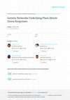 Research paper thumbnail of Genetic Networks Underlying Plant Abiotic Stress Responses