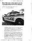 Research paper thumbnail of New Year, A New Opportunity for Improving Police-Community Relations