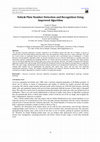 Research paper thumbnail of Vehicle Plate Number Detection and Recognition Using Improved Algorithm