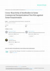 Research paper thumbnail of Cross-Reactivity of Antibodies in Some Commercial Deoxynivalenol Test Kits against Some Fusariotoxins