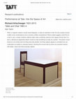 Research paper thumbnail of Richard Artschwager's Table and Chair