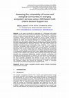 Research paper thumbnail of Assessing the vulnerability of human and biological communities to changing ecosystem services using a {GIS}-based multi-criteria decision support tool