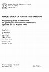 Research paper thumbnail of Nordic group of forest tree breeders