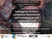 Research paper thumbnail of Subaqueous Archean continental flood basalts were emplaced on hot continental crust