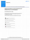 Research paper thumbnail of Exploring Predictors and Consequences of Embitterment in the Workplace