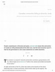 Research paper thumbnail of Canadian universities failing at diversity study Ricochet: Interview by Erin Seatter (2016)