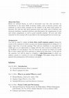 Research paper thumbnail of Concepts and Methodologies - Introduction to Literary Studies (Fall 2016)