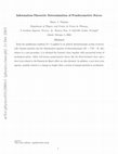 Research paper thumbnail of Information-Theoretic Determination of Ponderomotive Forces