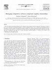 Research paper thumbnail of Managing competitive software component supplier relationships