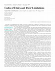 Research paper thumbnail of "Codes of Ethics and Their Limitations", review of Computer Ethics: A Global Perspective, by Philip J. Davis, SIAM News ,40: 9, 2007